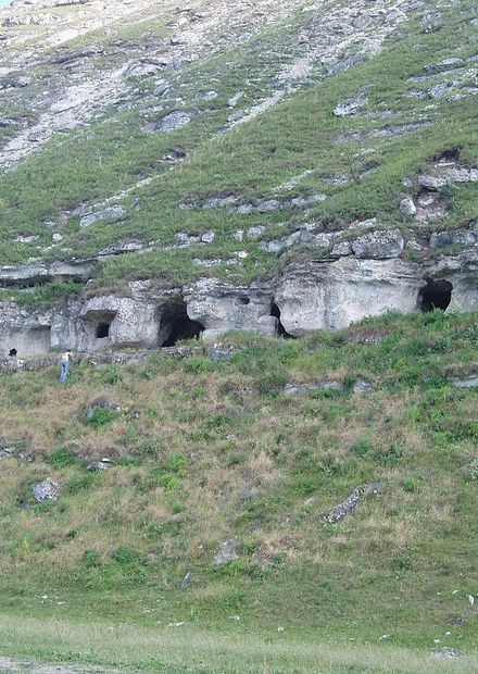 File:The Orheiul Vechi monastery caves ...