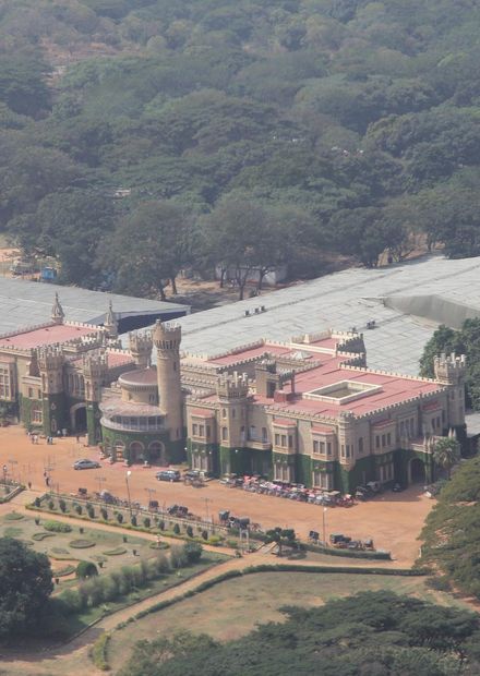 File:Aerial view of Bangalore Palace ...
