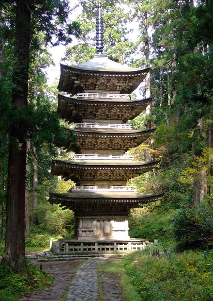 Five tier pagoda at Mt. Haguro 2006 ...