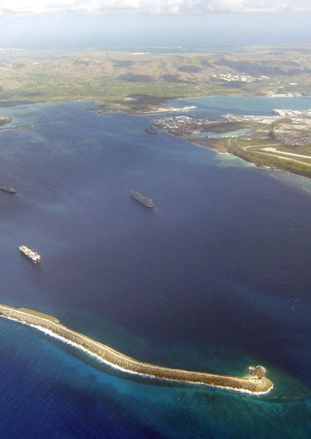Apra Harbor on U.S. Naval Base Guam ...