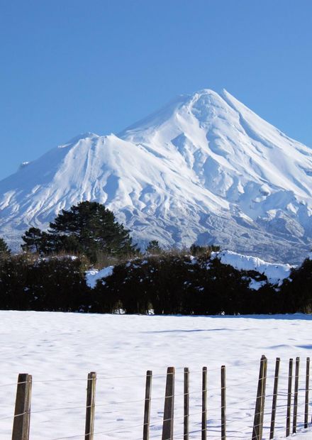 landscape, winter, sky, mountain range ...