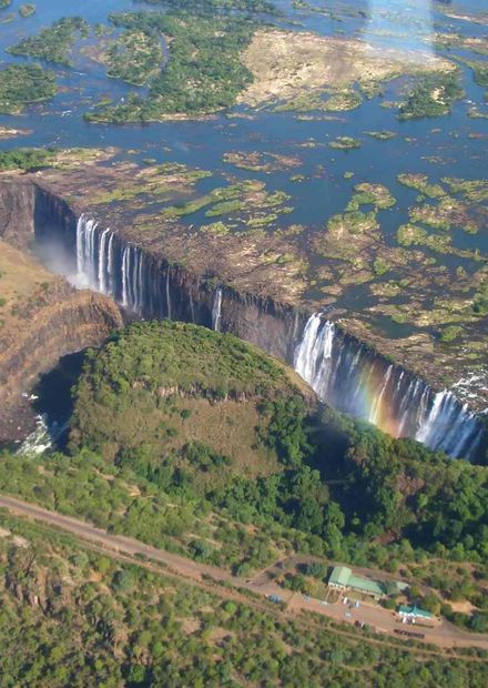 Aerial photo of Victoria Falls, Zambia ...