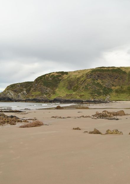 File:Sandy beach near Findlater Castle ...