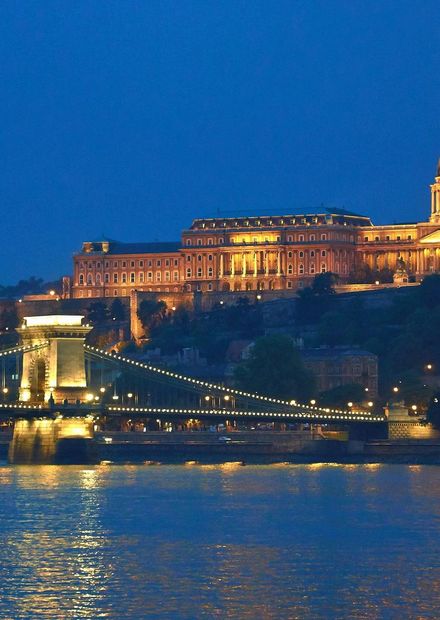 Buda Castle from the Danube River ...