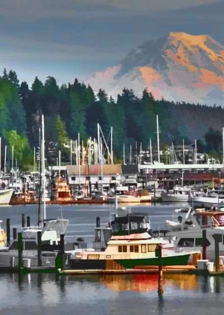 File:Gig Harbor Waterfront and Mt ...
