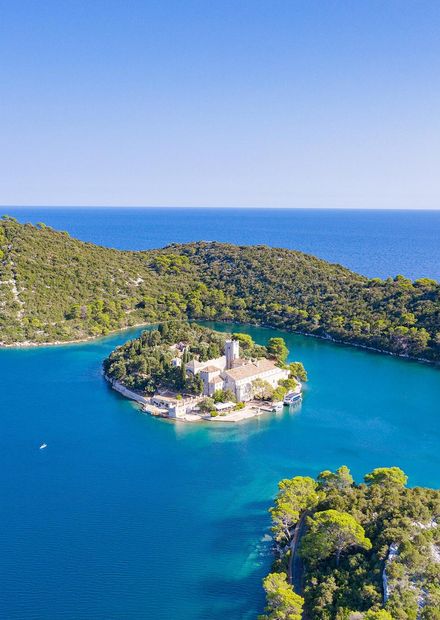 St. Mary Island in Mljet National Park ...
