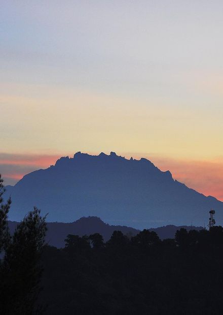 Mount Kinabalu sunrise silhouette.jpg ...