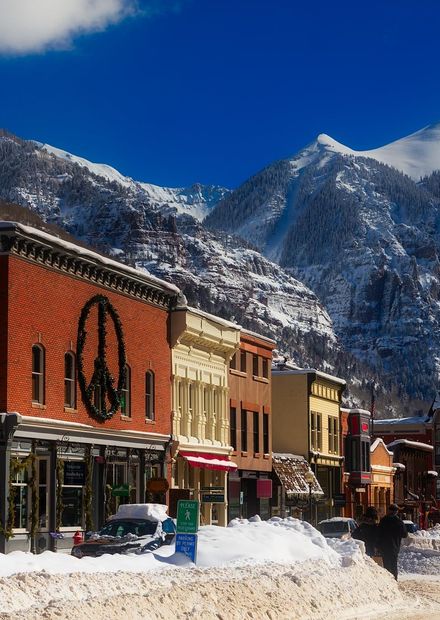Free Images : snow, winter, town, city ...