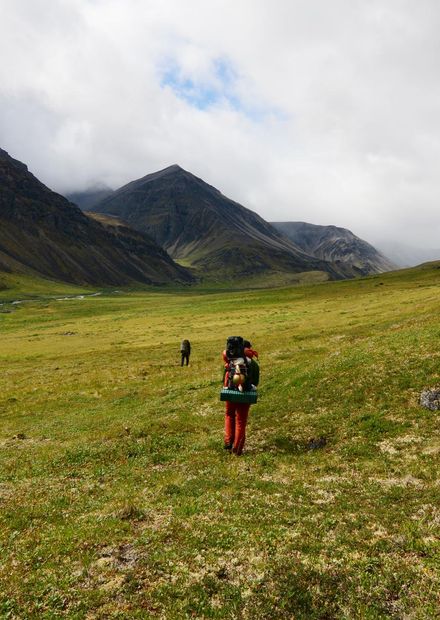 File:Hiking through a remote valley in ...