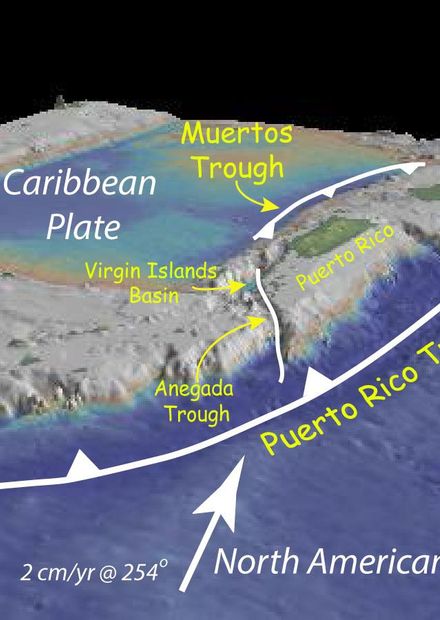 northeast corner of the Caribbean Plate ...