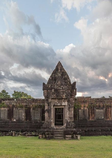 Khmer Hindu temple complex of Wat Phou ...
