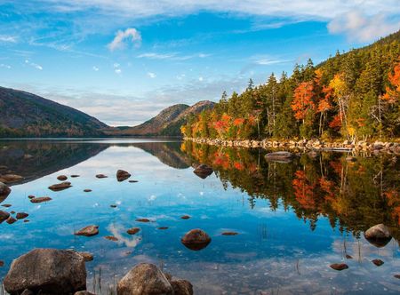 Jordan Pond at Acadia National Park ...