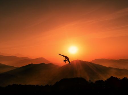 File:Sunset flying above Himalayas.jpg ...