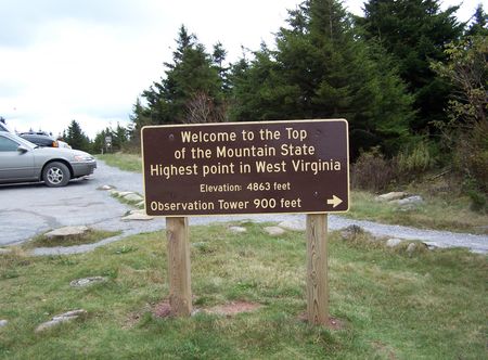 File:Spruce Knob - High Point Sign.jpg ...