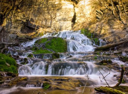 Dunning Falls frontal view in Iowa ...