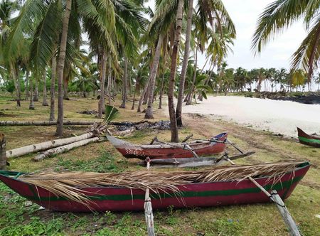 File:Mitsamiouli beach pirogues Comoros ...