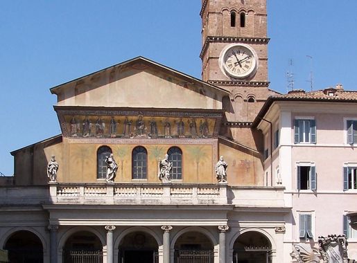 File:Santa Maria in Trastevere 1 BW.JPG - Wikipedia