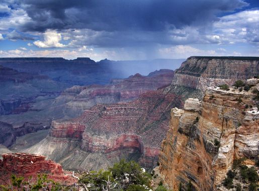 Landscape and rain clouds at Grand Canyon National Park, Arizona image -  Free stock photo - Public Domain photo - CC0 Images