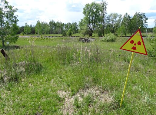 File:Countryside with Radiation Warning - Outside Pripyat Ghost Town - Chernobyl  Exclusion Zone - Northern Ukraine (27099716225).jpg - Wikimedia Commons