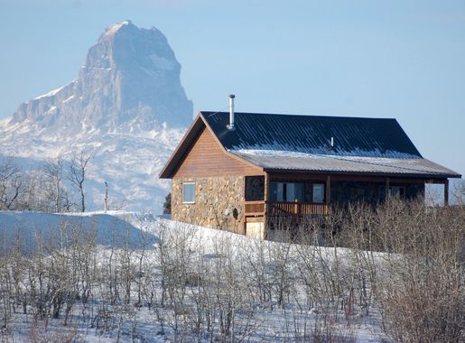 Cabin in the winter and landscape at Glacier National Park, Montana image -  Free stock photo - Public Domain photo - CC0 Images