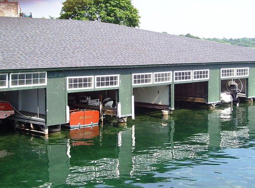 File:Boat garages from Skaneateles Village Pier.jpg - Wikimedia Commons