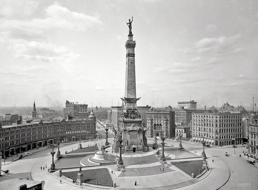 File:Monument Circle, Indianapolis, 1907.jpg - Wikimedia Commons