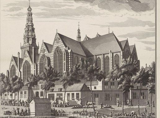 Glasramen de Oude Kerk te | Free Photo Illustration - rawpixel