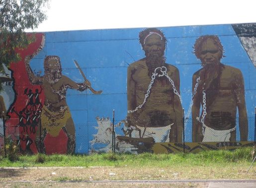 File:St Georges Road Aboriginal history mural 2.JPG - Wikimedia Commons