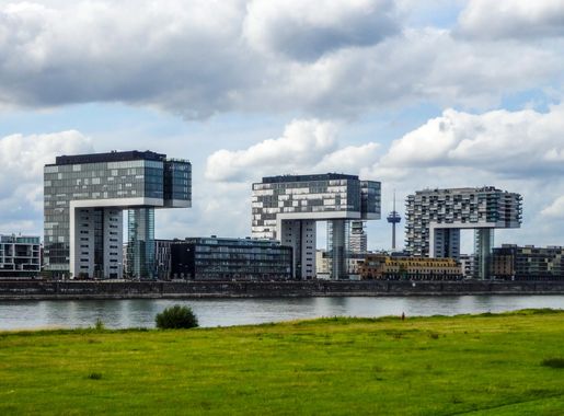 Free Images : cologne, kranhaus, crane houses, architecture, germany, tree,  concrete, glass, steel, sky, city, construction, geometric, futuristic,  buildings, rhine, grass, colonius, cityscape, cloud, water, plant, tower  block, urban design, lake ...