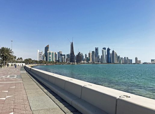 File:Corniche in Doha, Promenade.jpg - Wikimedia Commons