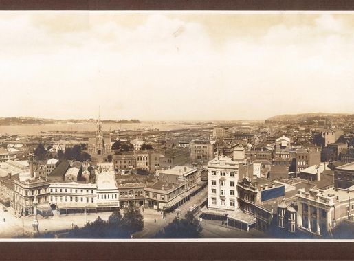 File:View of Dunedin looking south over the Octagon c1914 (16529736370).jpg  - Wikimedia Commons
