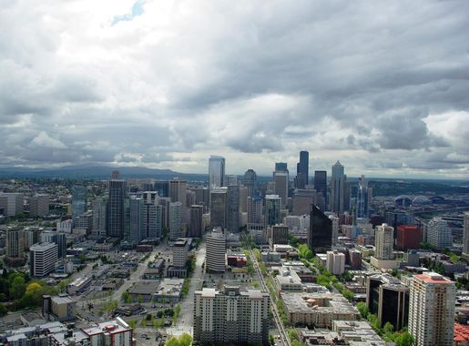 File:Downtown Seattle skyline wide from Space Needle May 2011.JPG -  Wikimedia Commons