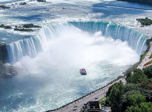 File:Aerial view of the Canadian Falls (Horseshoe Falls) and the Hornblower  Niagara Cruises boat; Niagara Falls.JPG - Wikimedia Commons