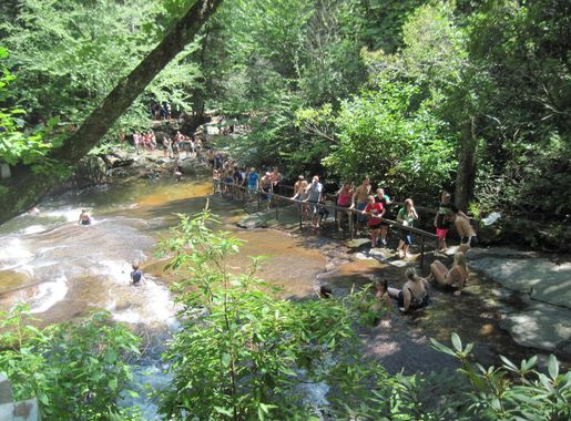 File:Weekday afternoon at Sliding Rock.jpg - Wikimedia Commons