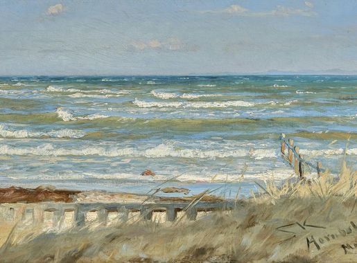 File:Peder Severin Krøyer - Fra Stranden ved Hornbæk - 1891.png - Wikimedia  Commons