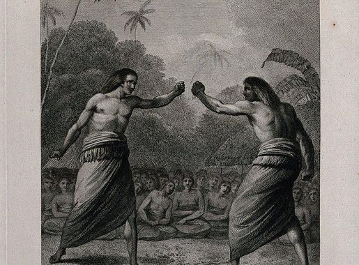 Hawaiians King Tereoboo rowing towards | Free Photo Illustration - rawpixel