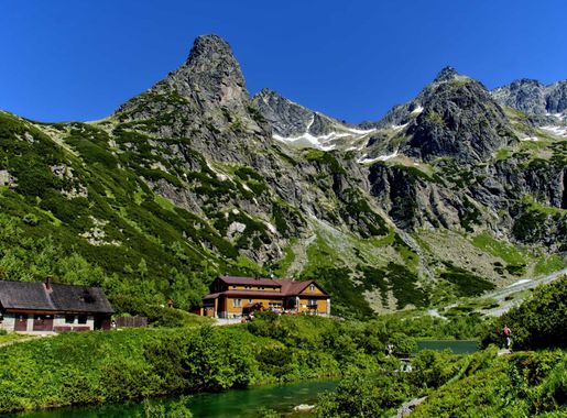 Free picture: mountain, landscape, nature, valley, national park,  wilderness, wood, house, valley