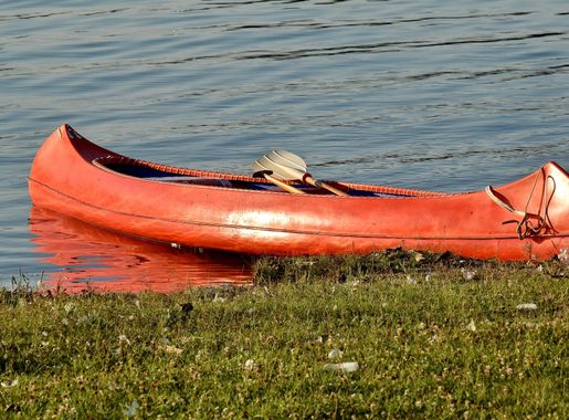 Free picture: canoe, canoeing, paddle, red, river boat, riverbank,  footwear, boat, kayak, water