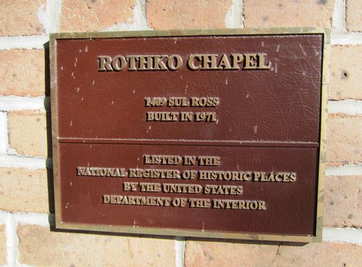 File:Rothko Chapel, Houston plaque.JPG - Wikimedia Commons