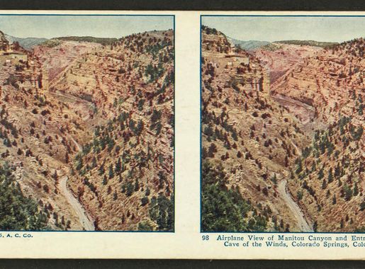 File:Airplane view of Manitou Canyon and entrance to Cave of the Winds,  Colorado Springs, Colo, from Robert N. Dennis collection of stereoscopic  views.png - Wikimedia Commons