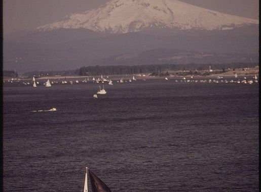 Mt. Hood Rises Dalles Dam | Free Photo - rawpixel