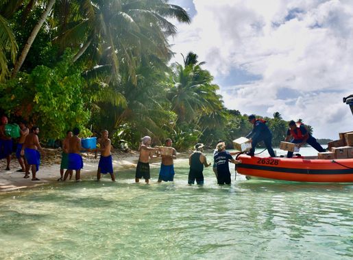 U.S. Coast Guard delivers 4,500 lbs of supplies to Federated States of Micronesia  atolls