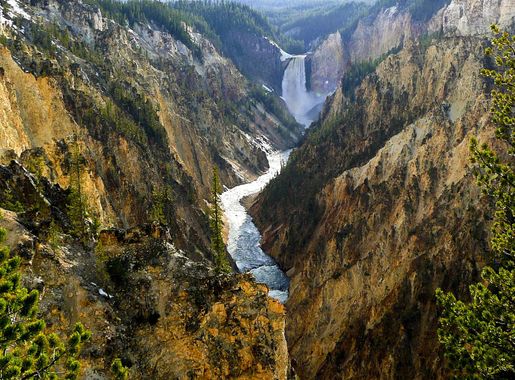 Free Images : landscape, nature, waterfall, wilderness, walking, trail,  adventure, valley, mountain range, summer, cliff, scenery, usa, fjord,  canyon, terrain, national park, ridge, alps, whitewater, ravine, famous,  wyoming, water feature, yellowstone ...