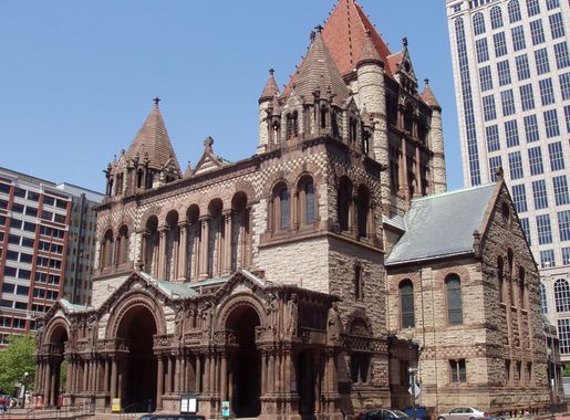 File:Trinity Church, Boston, Massachusetts - front oblique view.JPG -  Wikimedia Commons