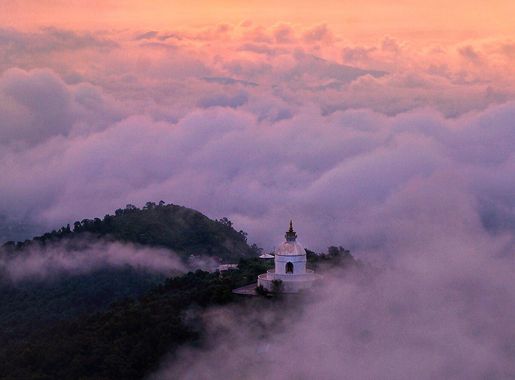 File:Sunrise and Shanti Stupa seen from Ananda Hill.jpg - Wikimedia Commons