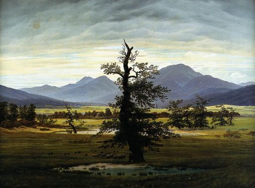 File:Caspar David Friedrich - Village Landscape in Morning Light (The Lone  Tree) - WGA8265.jpg - Wikimedia Commons