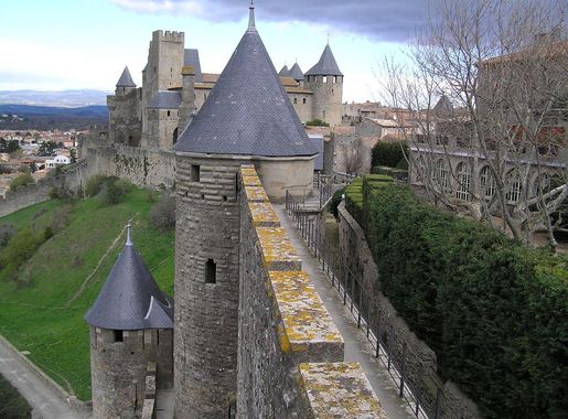 File:Carcassonne, France, view of the walls of the medieval city..JPG -  Wikimedia Commons