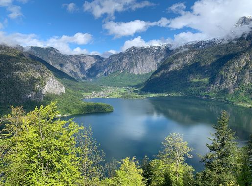 File:Hallstätter See and Dachstein from the top of Hallstatt.jpeg -  Wikimedia Commons