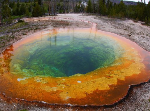 File:Morning Glory Pool - Upper Geyser Basin of Yellowstone National Park -  Wyoming, USA - 25 June 2010.jpg - Wikimedia Commons
