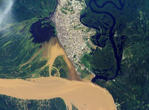 NASA Satellite Image of Iquitos within the Amazon Rain Forest in Peru image  - Free stock photo - Public Domain photo - CC0 Images